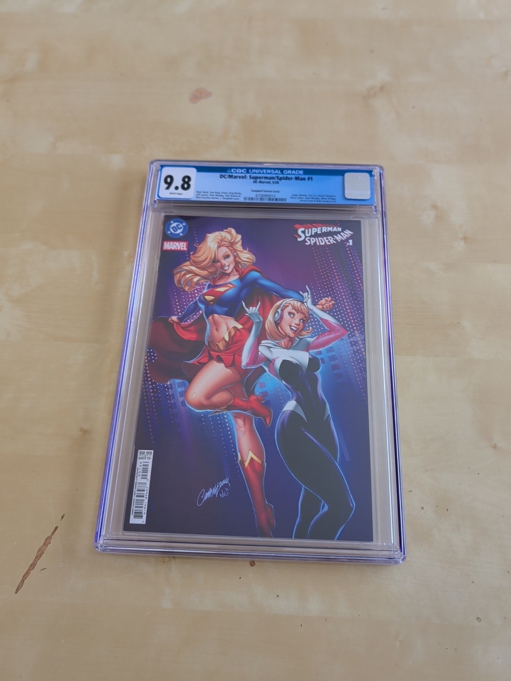 DC Marvel Superman Spider-Man #1 CGC 9.8 Scott Campbell Cover